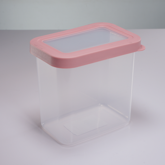CONTENEDOR DE PLASTICO TAPA ROSADA | PEQUEÑO