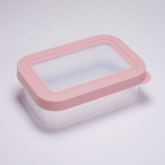 CONTENEDOR DE PLASTICO TAPA ROSADA | EXTRA PEQUEÑO