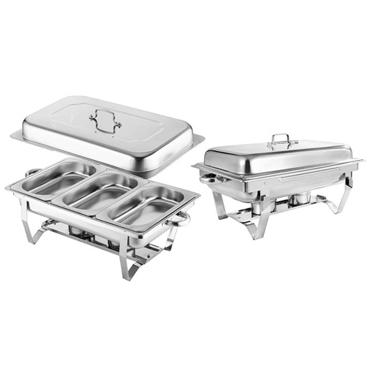 Bandeja de Acero Inoxidable con 3 Divisiones