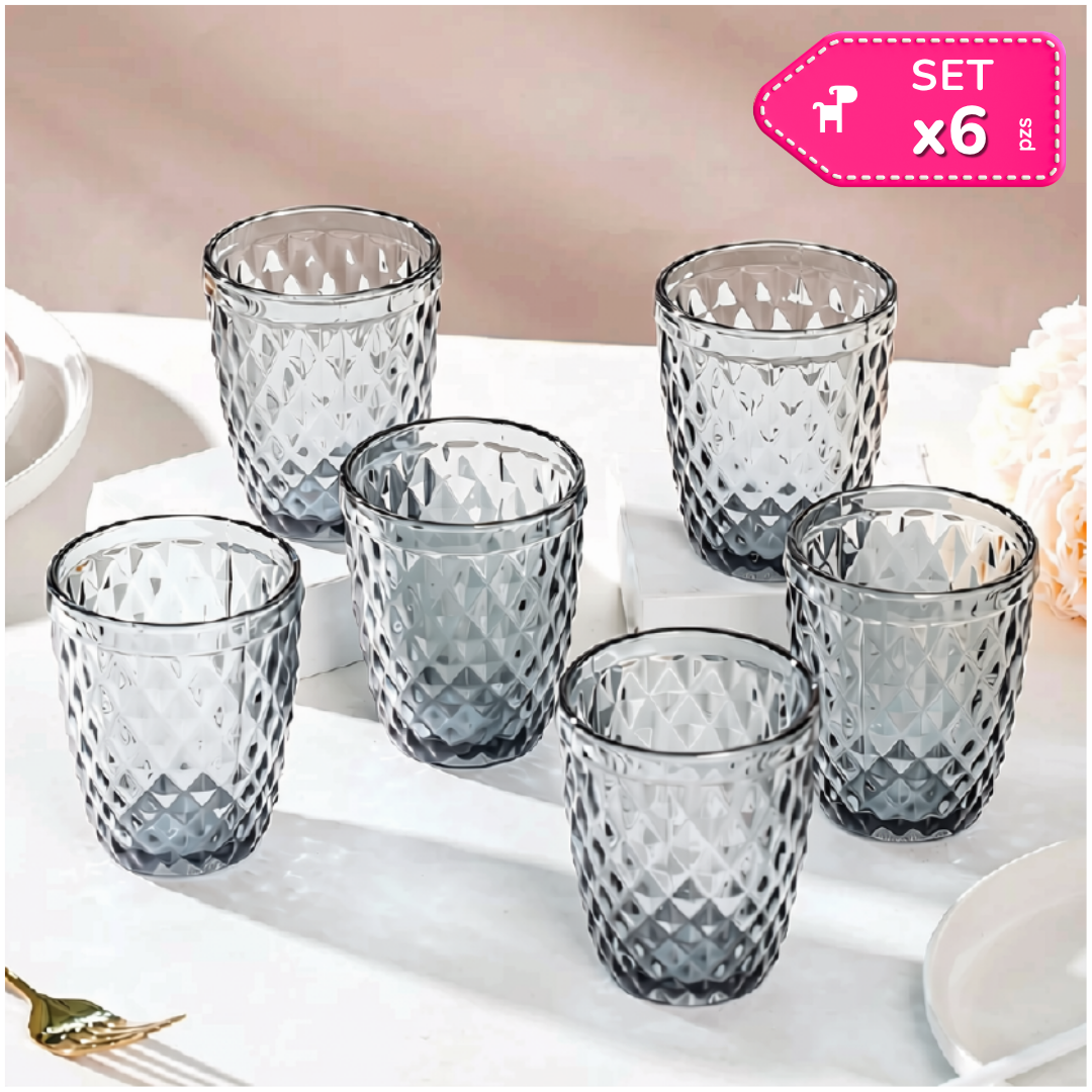 Set x6 Vasos Rombos 280ml