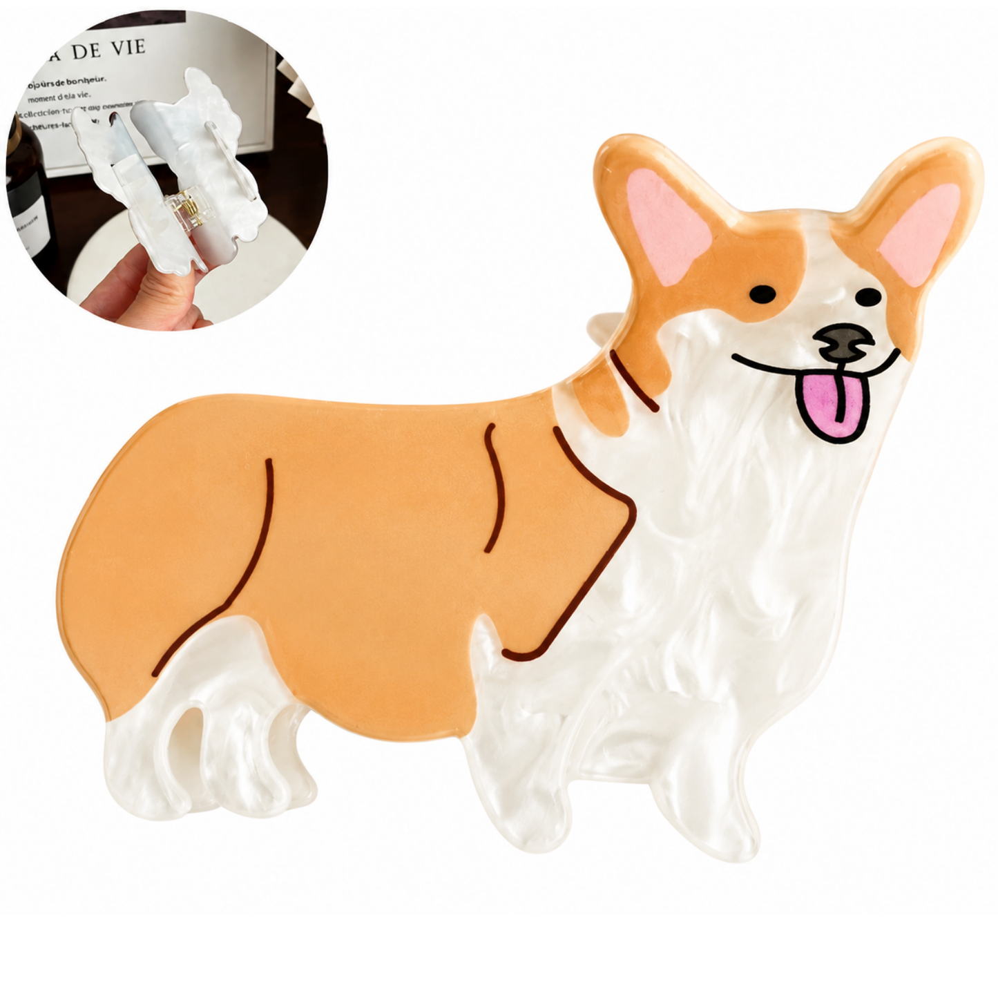 Ganchos para Cabello con Diseños de Perritos