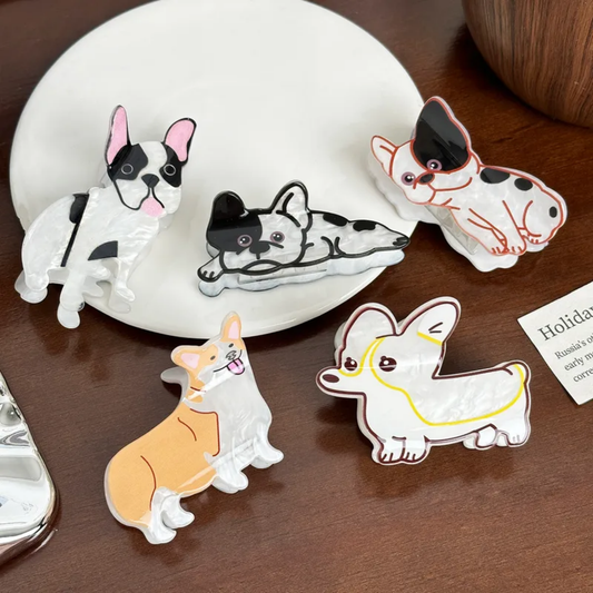 Ganchos para Cabello con Diseños de Perritos