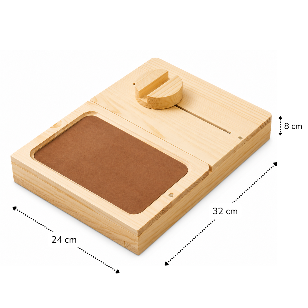 Bandeja Plegable De Madera Para Reposabrazo De Sofa