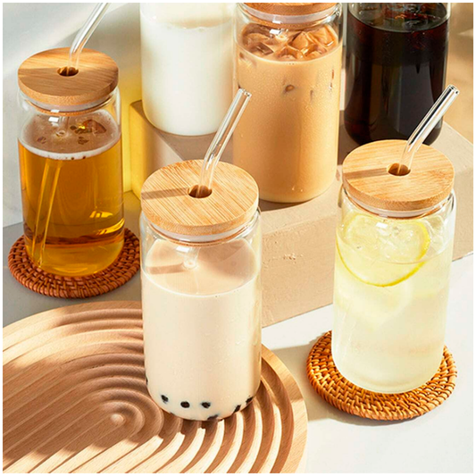 Vaso Transparente con Sorbete 350 ml