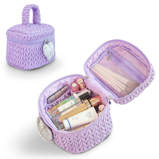Neceser Tejido con Asa Morado 21 x 15 x 17