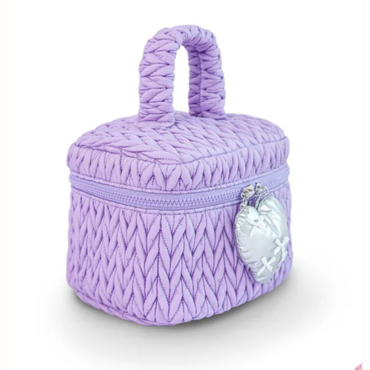 Neceser Tejido con Asa Morado 21 x 15 x 17