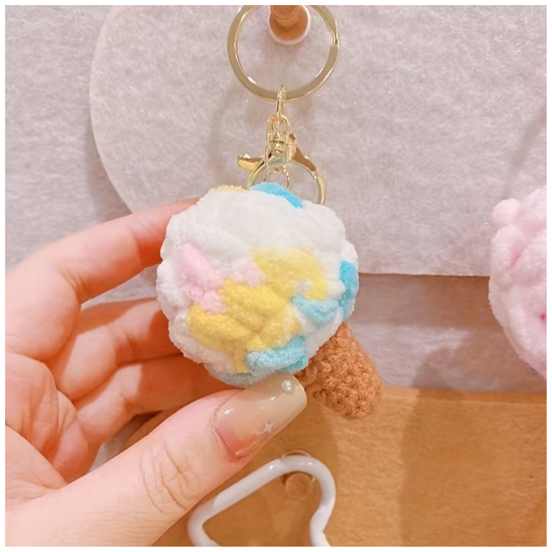 Llavero Kawai de Helado Multicolor