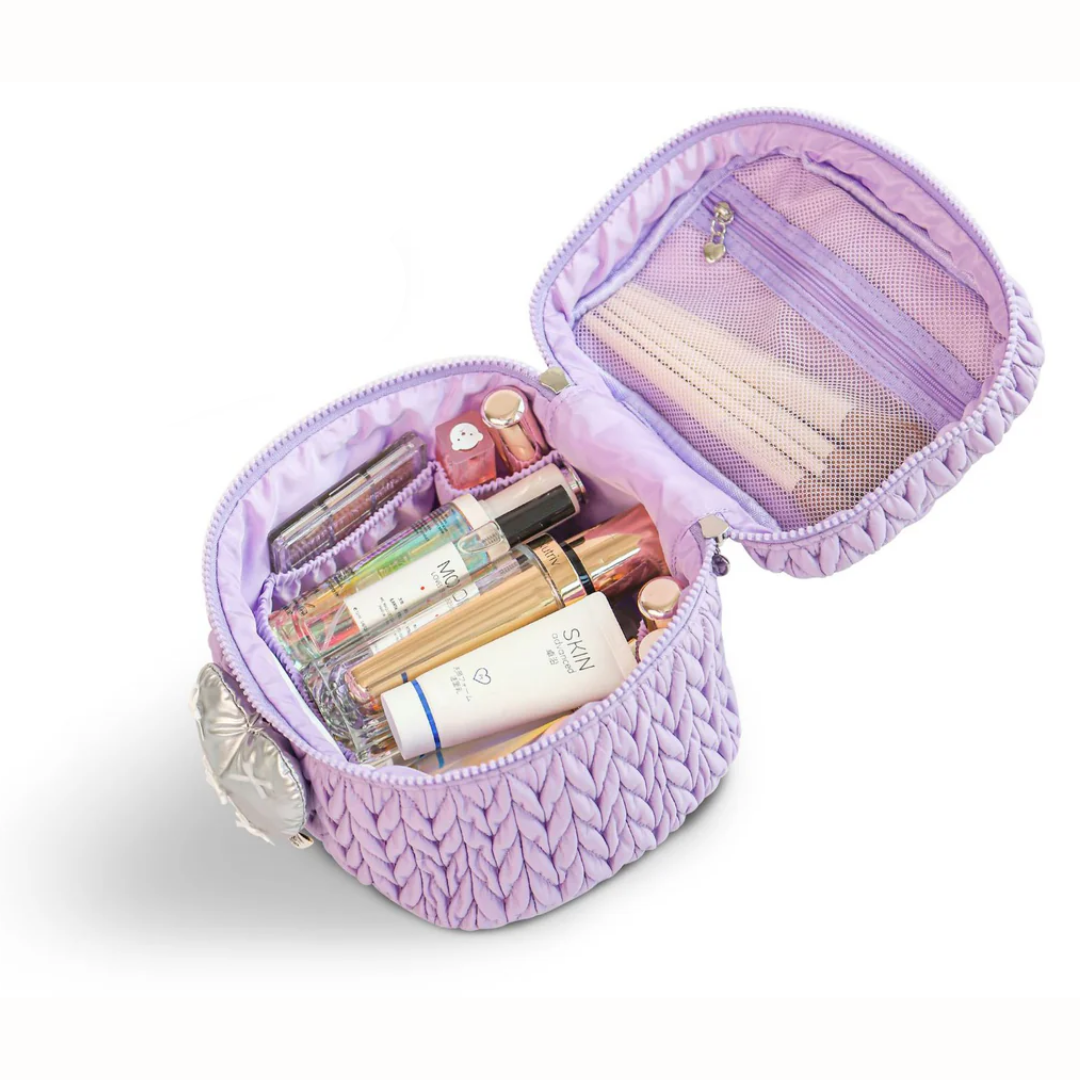 Neceser Tejido con Asa Morado 21 x 15 x 17