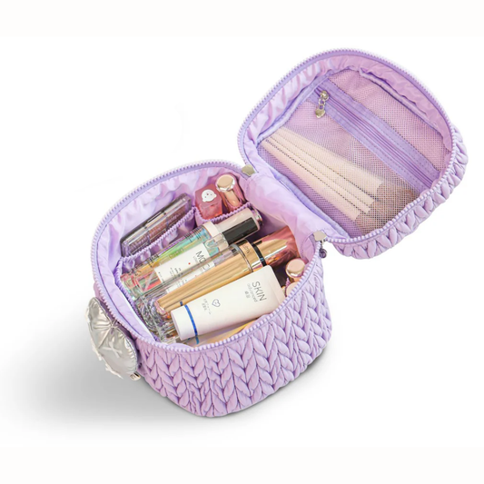 Neceser Tejido con Asa Morado 21 x 15 x 17