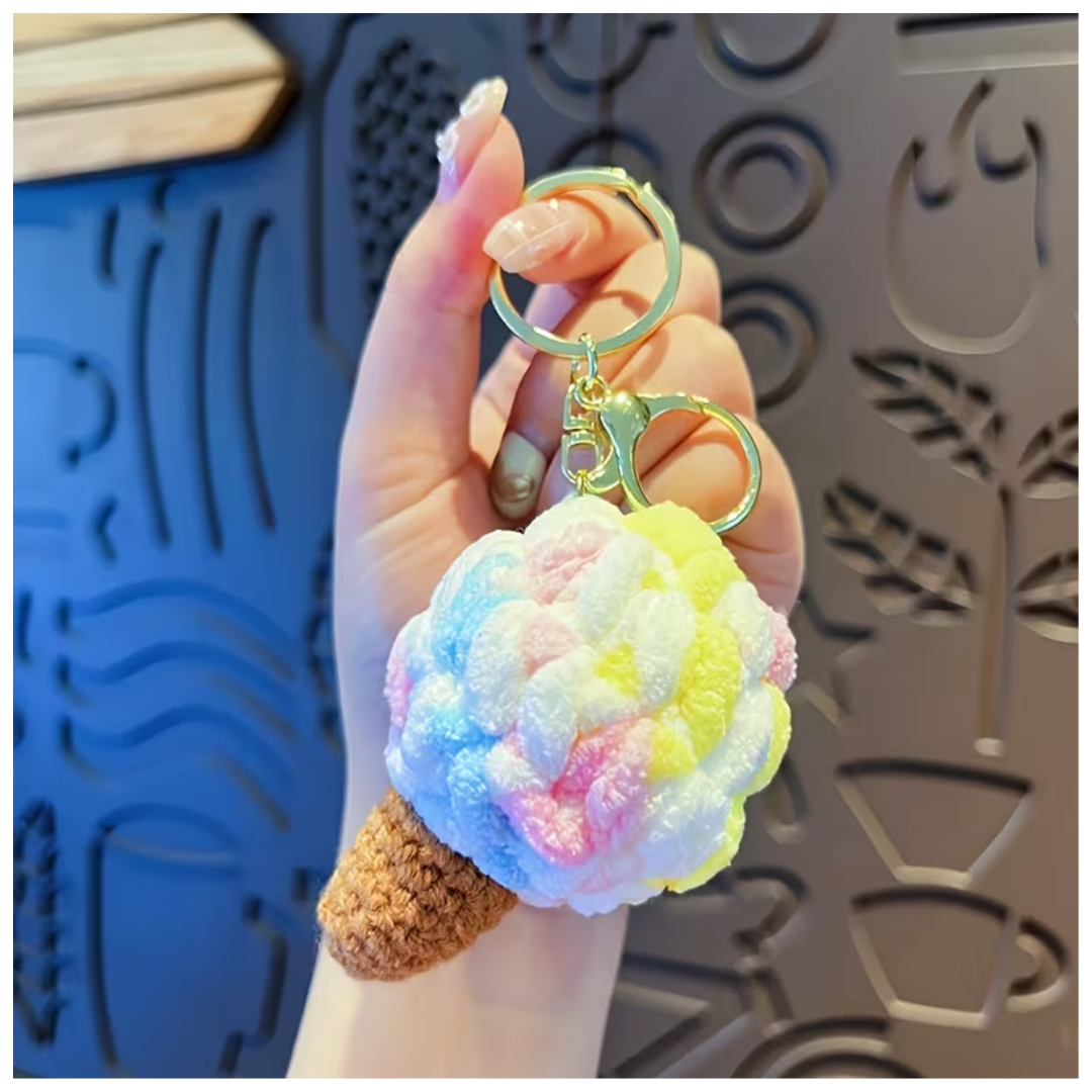 Llavero Kawai de Helado Multicolor