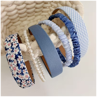 Set x6 Vinchas Mujer Tonos Azules