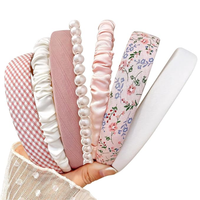 Set x7 Vinchas Mujer Tonos Rosa
