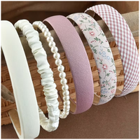Set x7 Vinchas Mujer Tonos Rosa