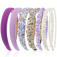 Set x7 Vinchas Mujer Tonos Lilas