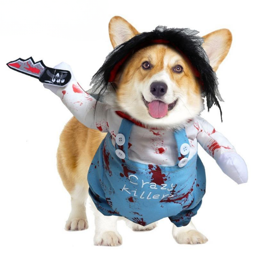 Disfraz para Perro Crazy Killer Halloween