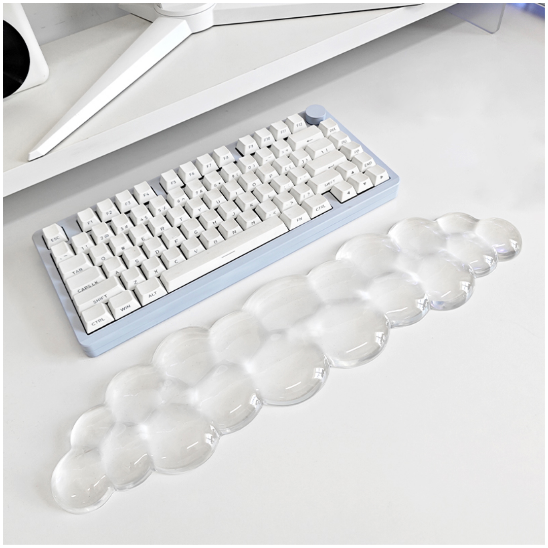 Reposamuñecas Ergonómico para Teclado con Diseño de Nube