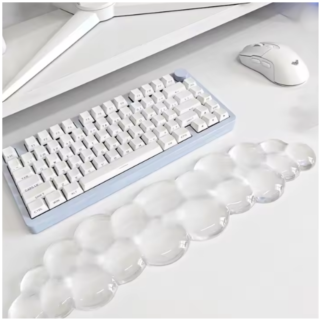 Reposamuñecas Ergonómico para Teclado con Diseño de Nube