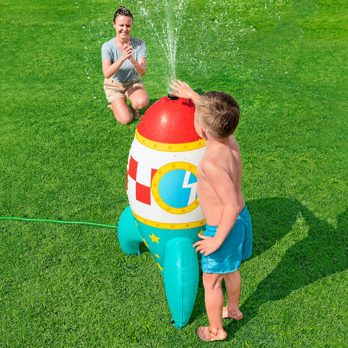 Rociador Inflable de Agua Space Blast Diseño Cohete
