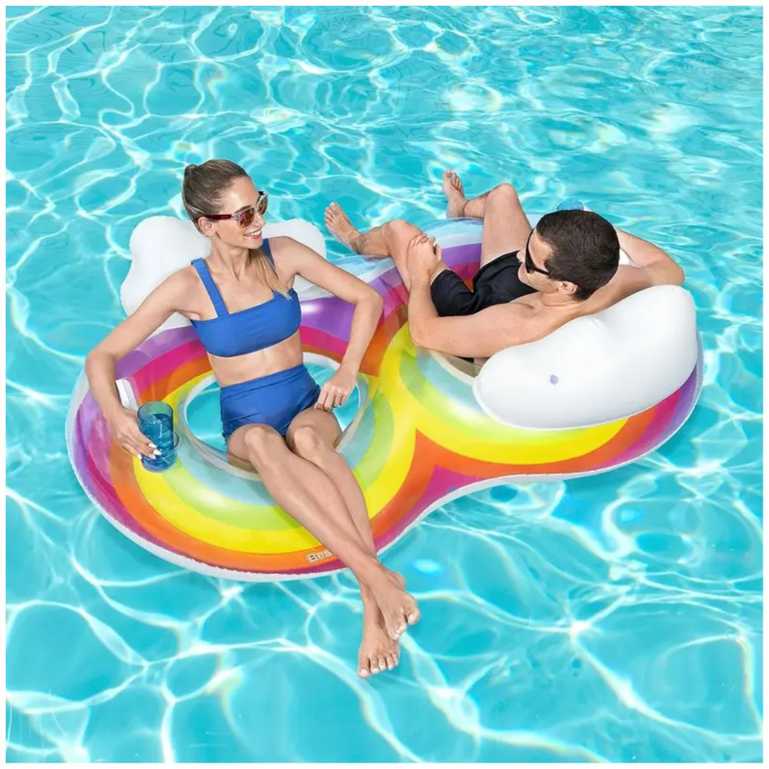 Flotador Doble Arcoíris