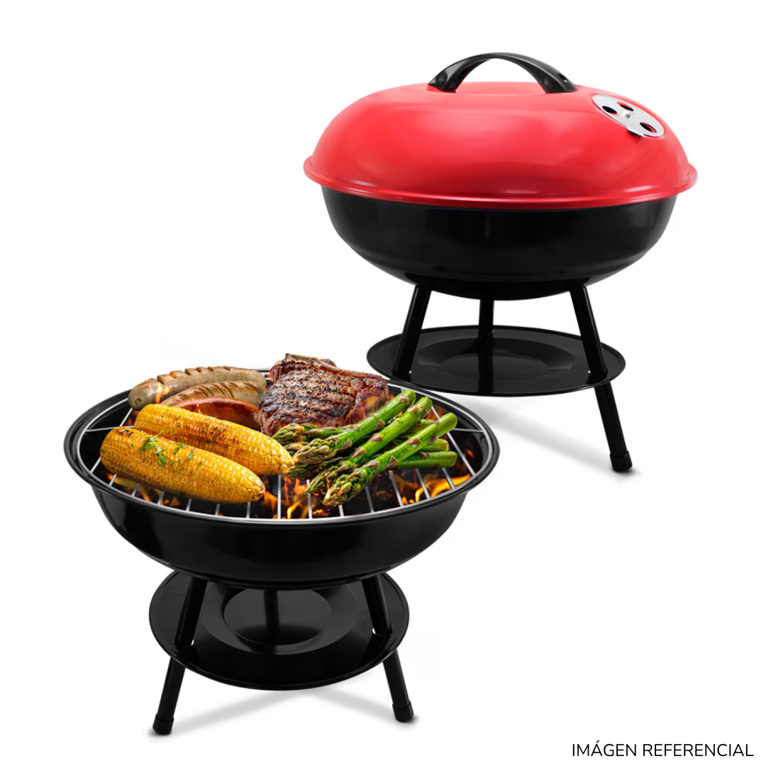 PARRILLA PORTÁTIL TAPA ROJA