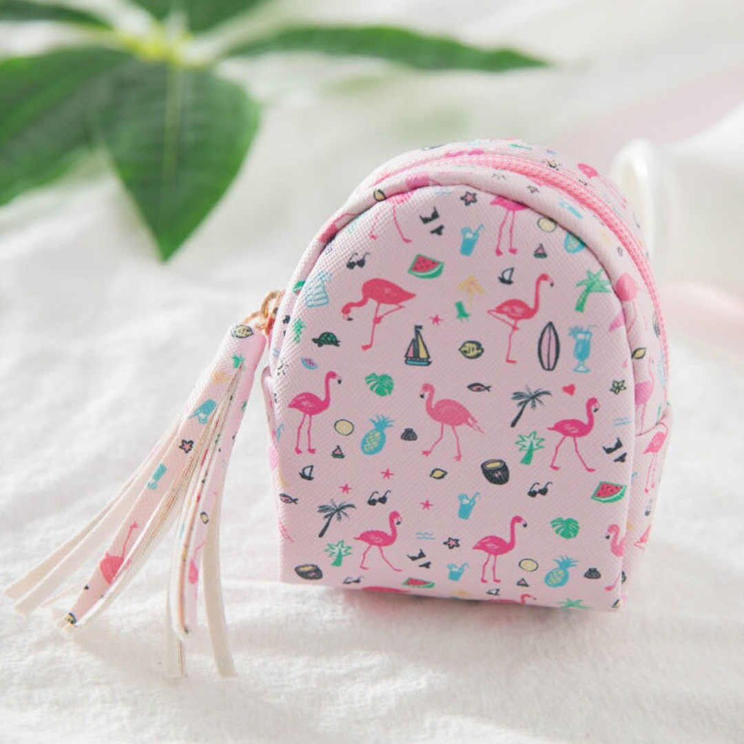 Mini Llavero Monedero Tropical PU