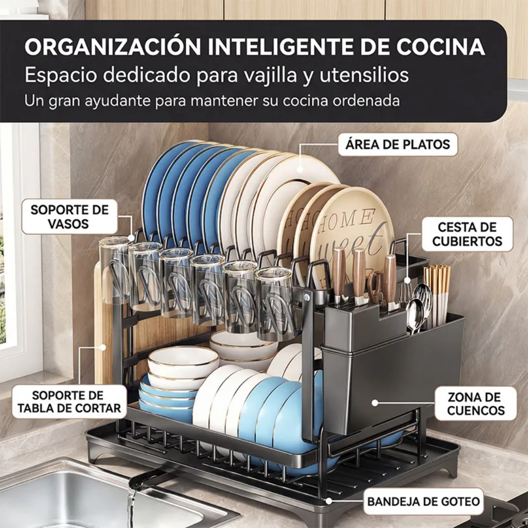 Escurridor de Platos Negro