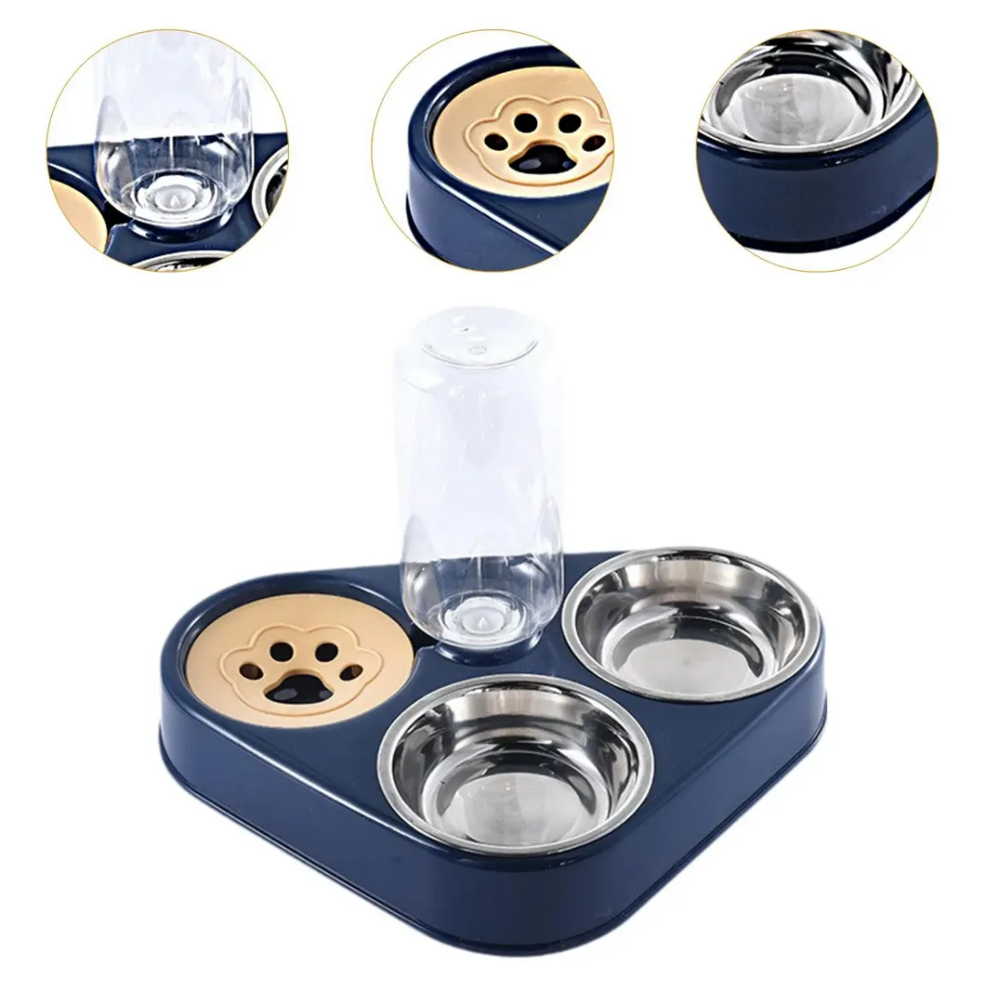 Comedero de Mascotas 3 en 1 con Dispensador