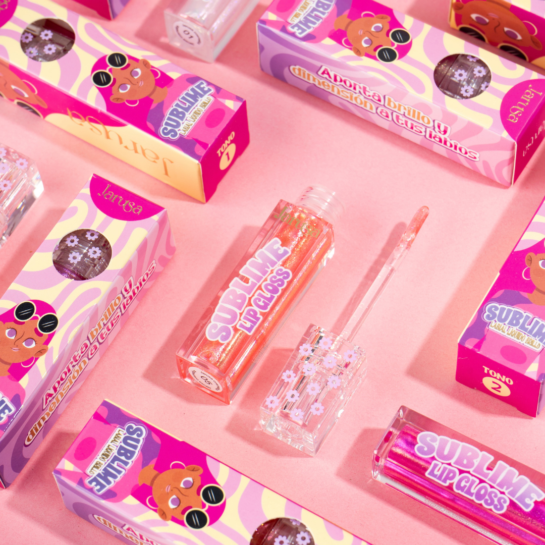 Brillo Labial Lipgloss con Destellos Jarusa