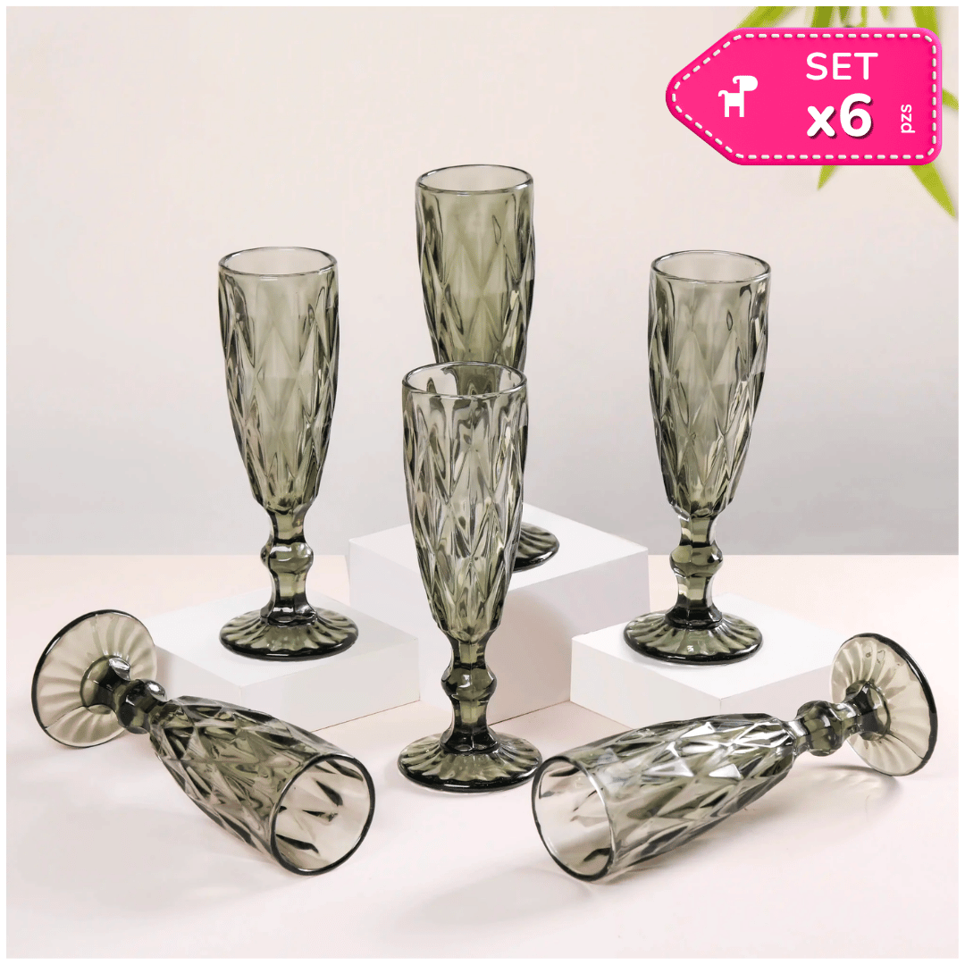 Set x6 Copas de Vidrio Largo 160 ml