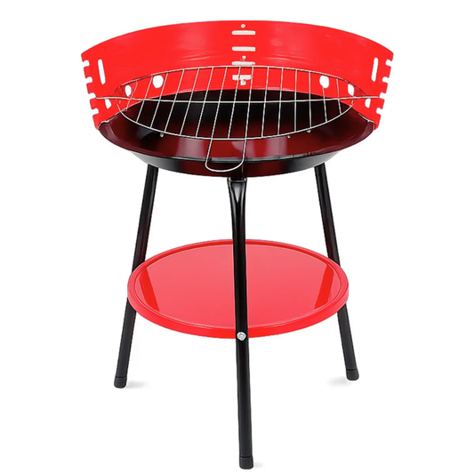 Parrilla Portátil Camping Roja con Base