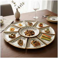 Set x9 Bandejas Platos para Piqueos Snacks y Aperitivos