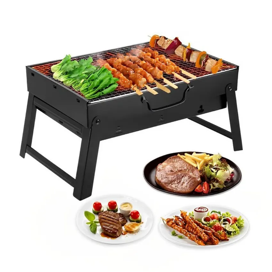 PARRILLA PORTÁTIL PLEGABLE A CARBÓN