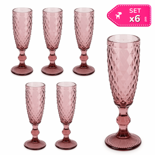 Set x6 Copas de Vidrio Largo 160 ml