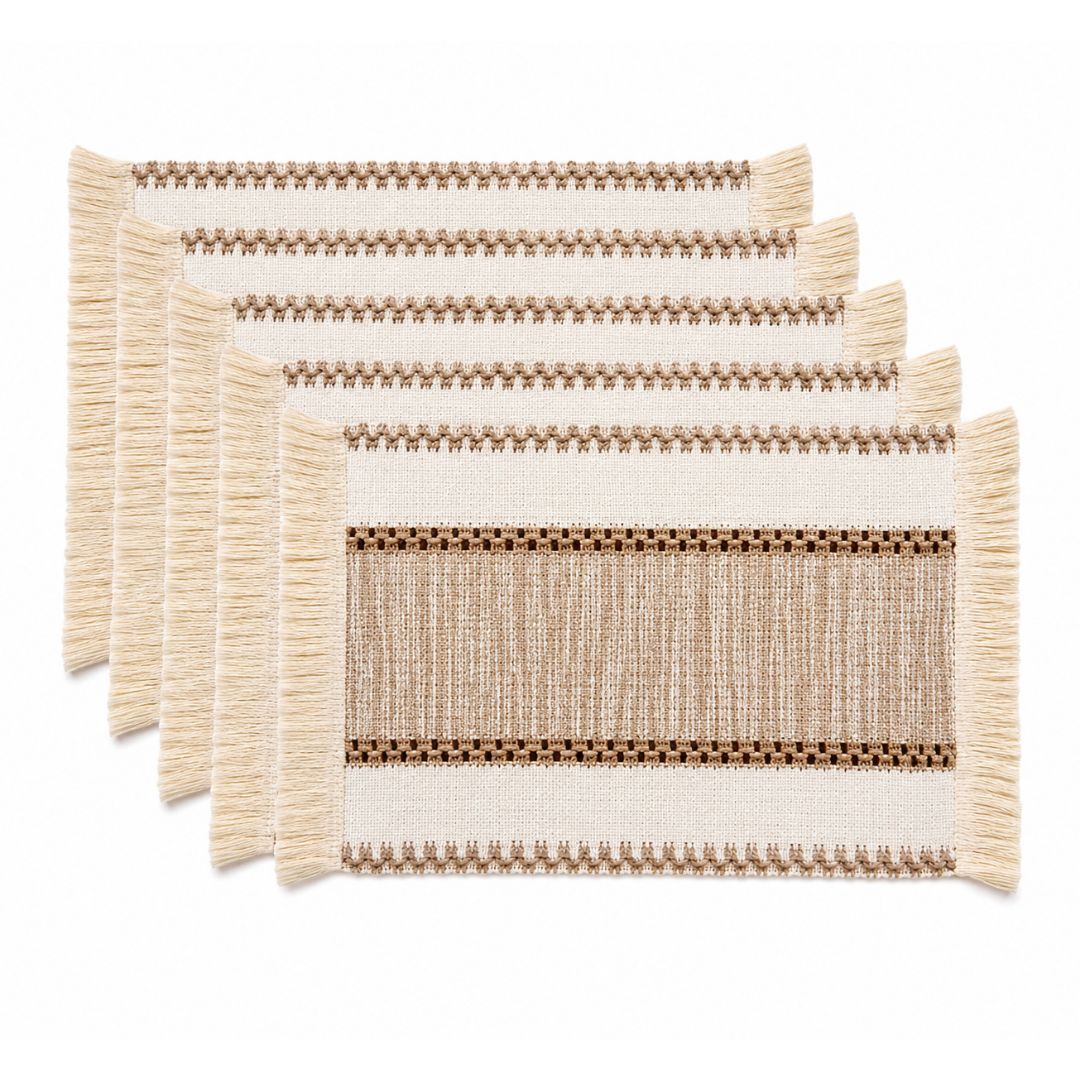 Set x6 Individuales Boho Tejido
