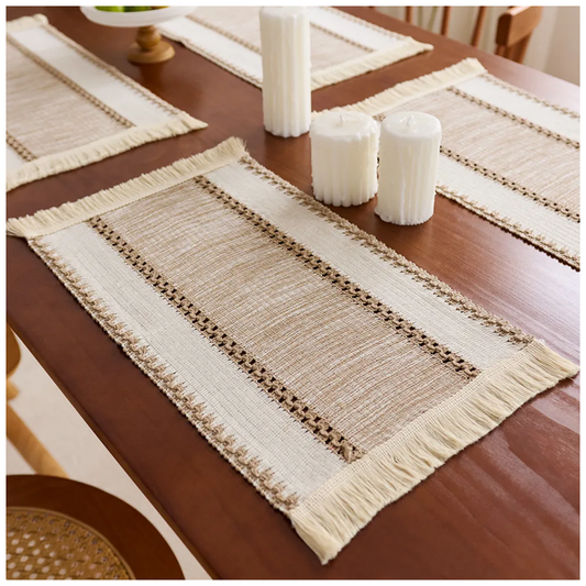 Set x6 Individuales Boho Tejido