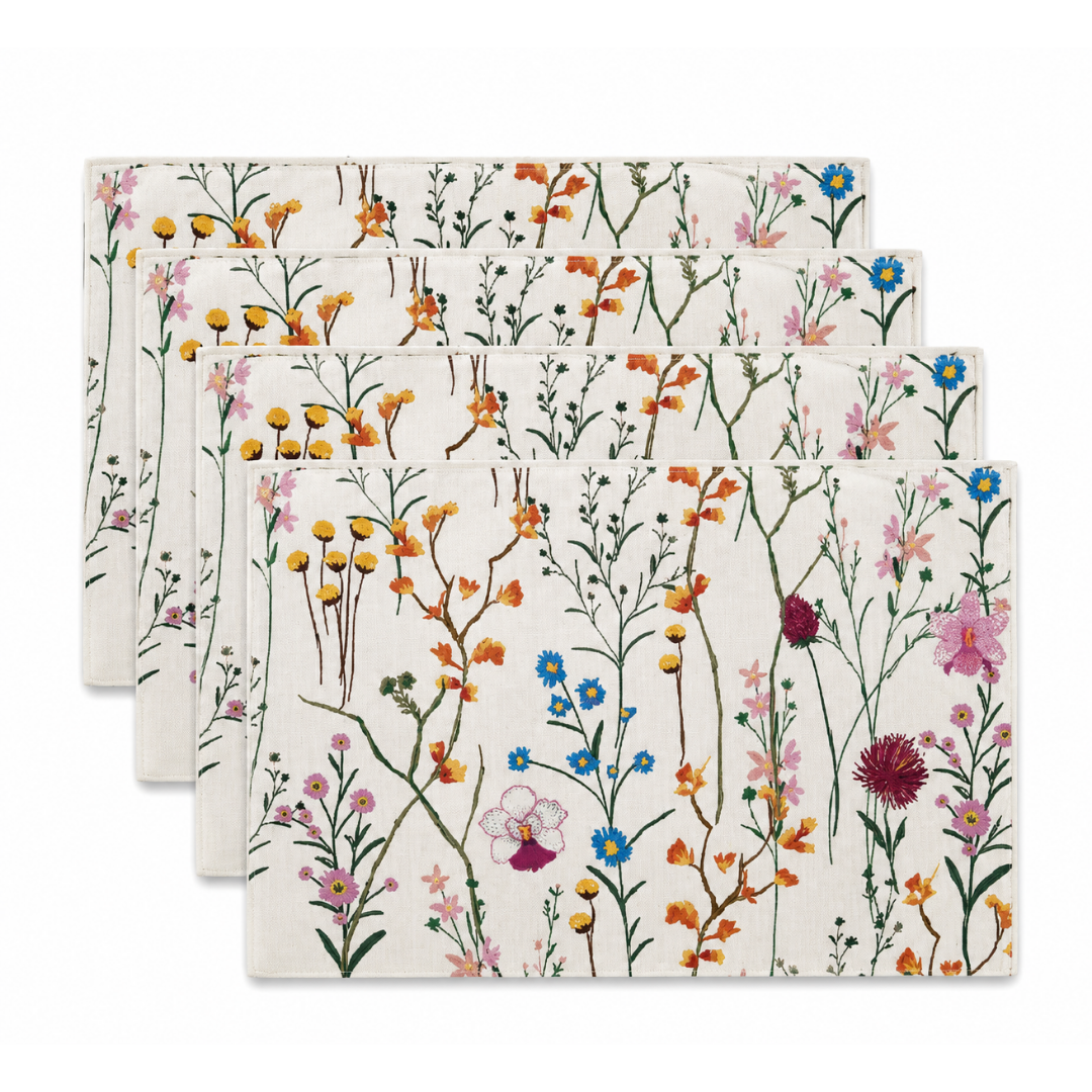 Set x4 Individuales Floral