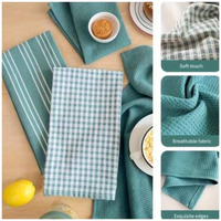 Set x3 Secadores Toallas para Cocina Verde Agua