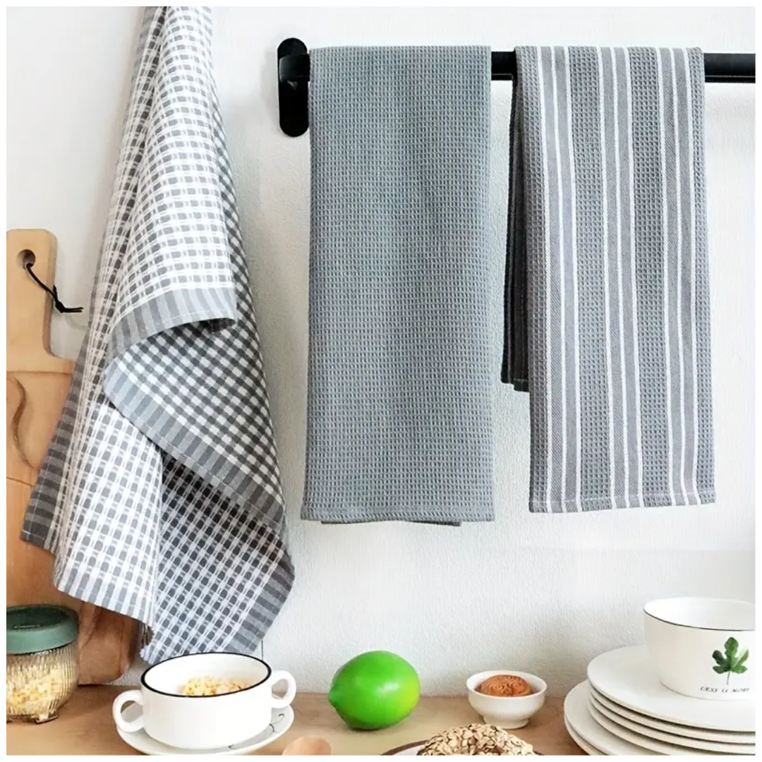 Set x3 Secadores Toallas para Cocina Gris
