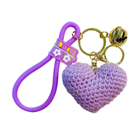 Llavero Tejido Diseño Corazón