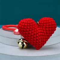 Llavero Tejido Diseño Corazón