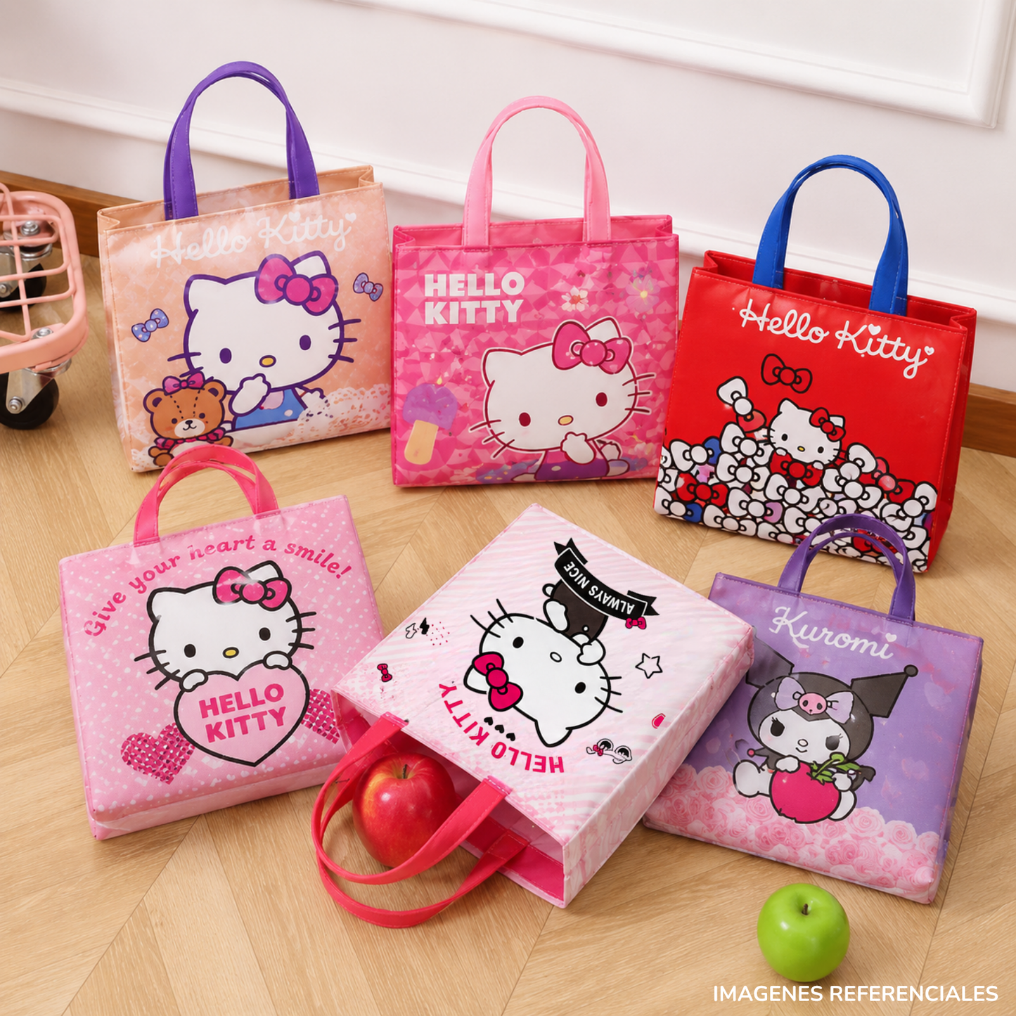 Bolsa Hello Kitty y Kuromi con Asas