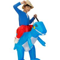 Disfraz Inflable Dinosaurio Infantil Azul