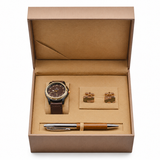 Set de Regalo Ejecutivo con Reloj Gemelos y Bolígrafo
