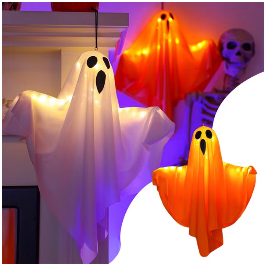 Fantasma Colgante Decorativo con Luz LED para Halloween