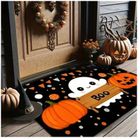 Tapete de Entrada Halloween Fantasma Boo Decorativo