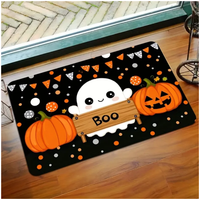 Tapete de Entrada Halloween Fantasma Boo Decorativo