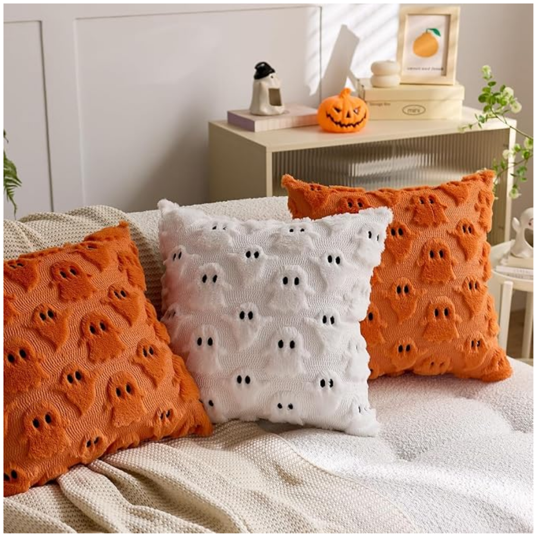 Funda de Cojín Fantasmas Blancos