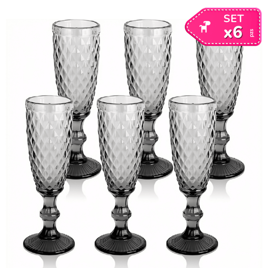 Set x6 Copas de Vidrio Largo 160 ml