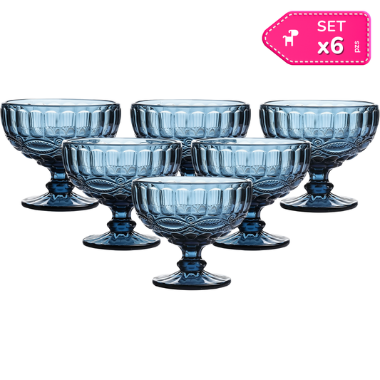 Set X6 Copas rombo ancho 400ml