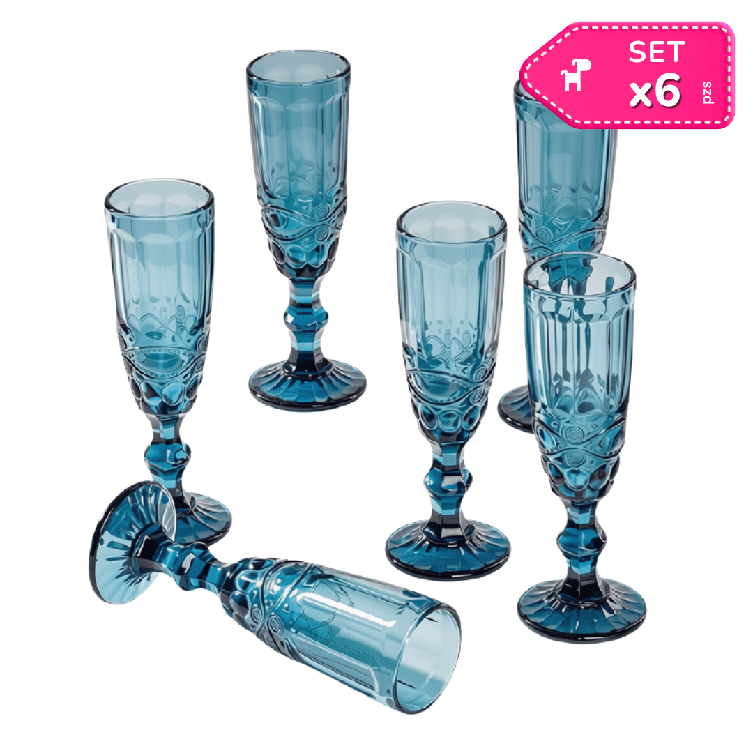 Set x6 Copas de Vidrio Largo 160 ml